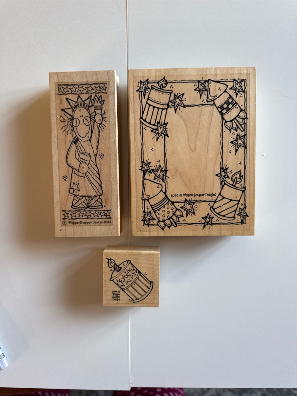 Whipper Snapper Designs Patriotic Lot Firecracker Frame, Candle & Lady Liberty